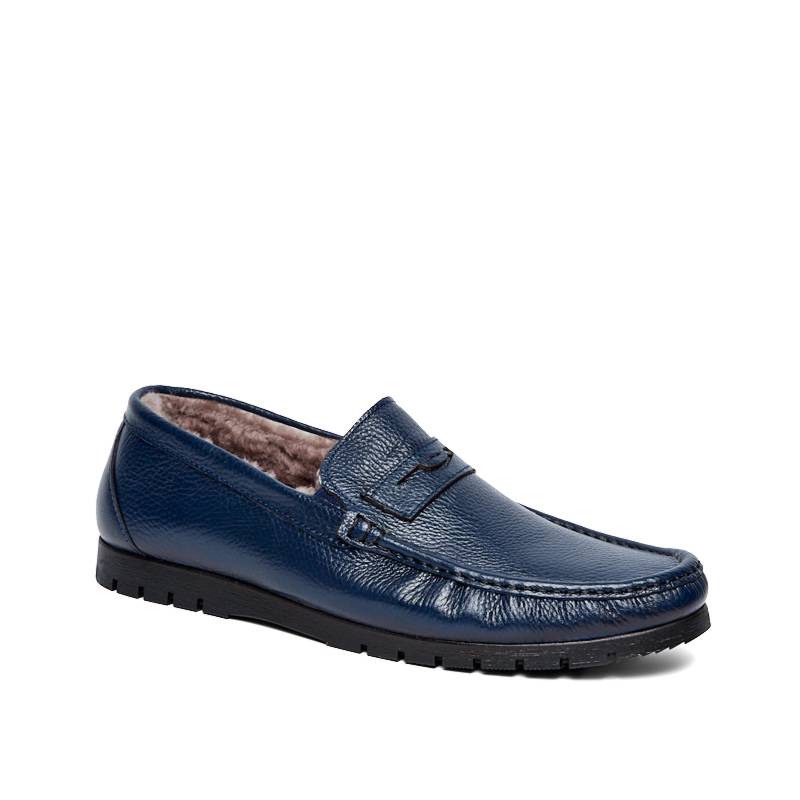 RB1426-2602-navy-blue Мокасины муж.кожа-кожа темно-синий